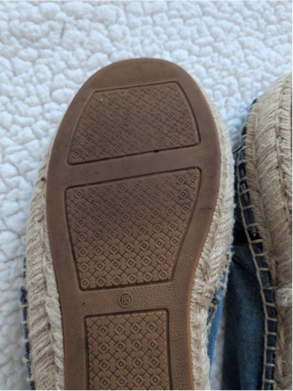 Tory Burch seaside nautical denim coastal fish resortwear espadrilles sandals